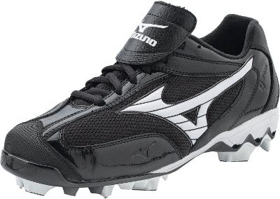 Mizuno Wately Black/White Women's Softball Cleats