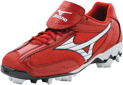 Mizuno Watley Red/White Women's Softball Cleats