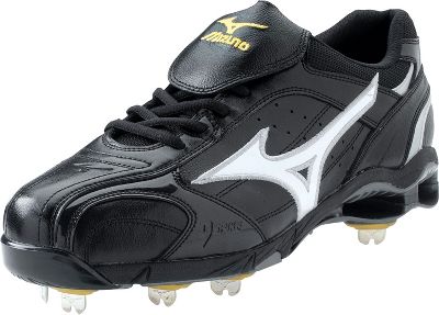 Mizuno Pro G5 Black/White Metal Baseball Cleats