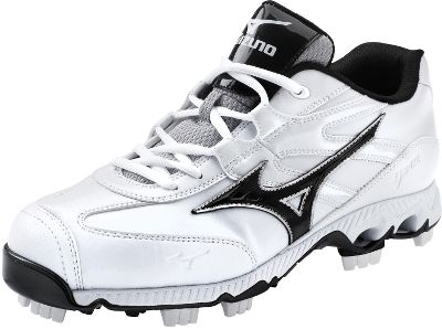 Mizuno Women's Finch G4 Wht/Blk Low Molded Cleats