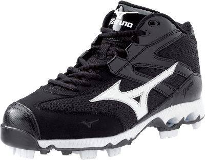Mizuno Women's Finch G4 Blk/Wht Mid Molded Cleats