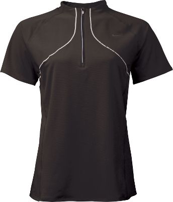 Nike Women's Black Sphere Half-Zip Short Sleeve Shirt