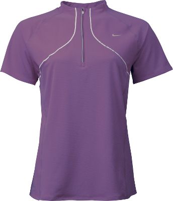 Nike Women's Purple Sphere Half-Zip Short Sleeve Shirt