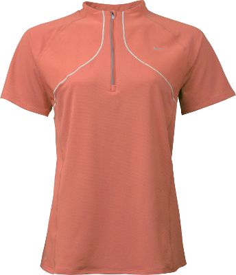 Nike Women's Coral Sphere Half-Zip Short Sleeve Shirt