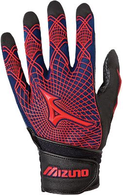 Mizuno Adult Techfire G3 Navy/Red Batting Gloves