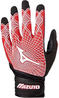Mizuno Youth Techfire G3 Black/Red Batting Gloves