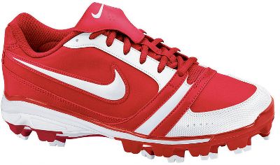 Nike Women's Diamond FP Red Molded Softball Cleats