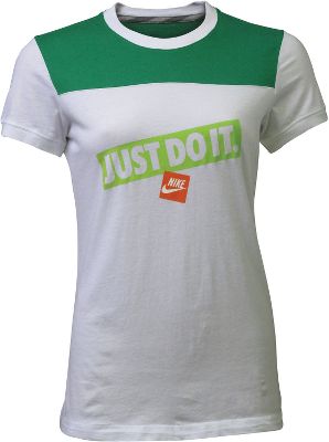 Nike Women's Premier Heritage Wht/Grn Knit T-Shirt