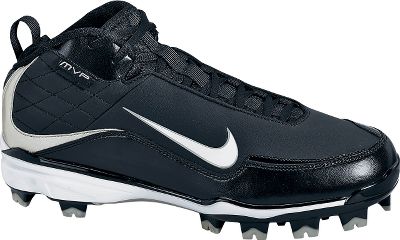 Nike Men's MVP MCS Mid Blk/Wht Molded Baseball Cleats