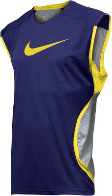 Nike Adult Navy Sleeveless Football Training Shirt