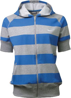 Nike Women's National Short Sleeve Grey/Blue Hoodie