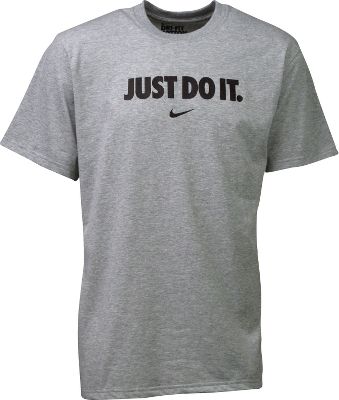 Nike Men's Dri-FIT Grey "Just Do It" T-Shirt