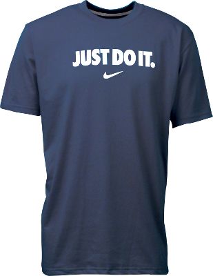 Nike Men's Dri-FIT Navy "Just Do It" T-Shirt