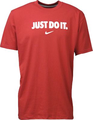 Nike Men's Dri-FIT Red "Just Do It" T-Shirt