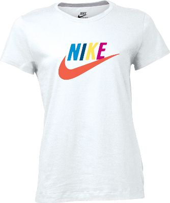 Nike Women's White Mega Bright Futura T-Shirt