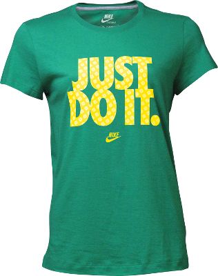 Nike Women's Green "Just Do It" Waffle T-Shirt