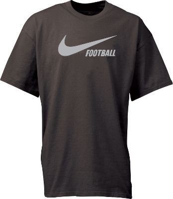 Nike Men's Black Swoosh Football T-Shirt