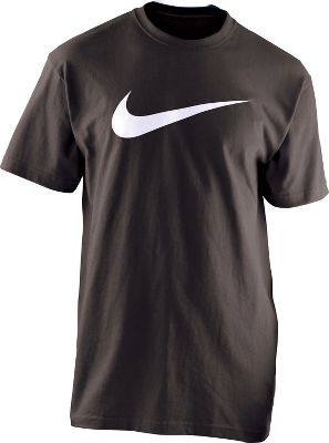 Nike Men's Black Swoosh Logo T-Shirt