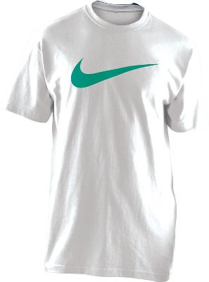 Nike Men's White Swoosh Logo T-Shirt