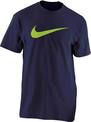 Nike Men's Obsidian Swoosh Logo T-Shirt