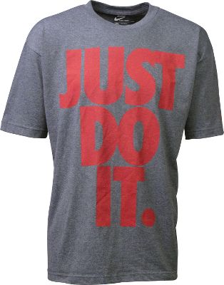 Nike Men's Big "Just Do It" Charcoal T-Shirt