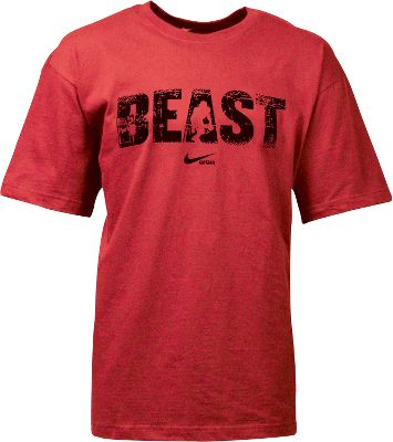 Nike Men's Red BEAST Football T-Shirt