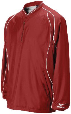 Mizuno Yth Prestige Long Sleeve Cardinal Batting Jacket