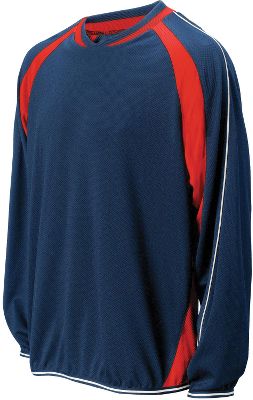 Mizuno 2-Color Mesh Navy/Red Batting Jacket