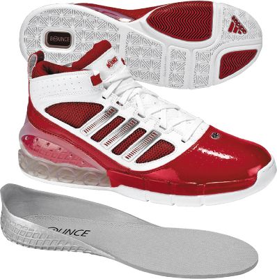 Baseball - Adidas Men's Rapid Bounce Scarlet/White Basketball Shoe - Basketball Footwear - Basketball Shoes, Court Shoes