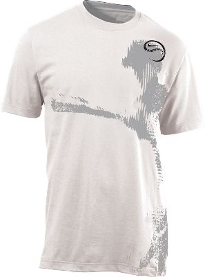Nike Men's White Shadow Baseball T-Shirt