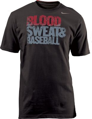 Nike Men's Black Blood, Sweat & Baseball T-Shirt