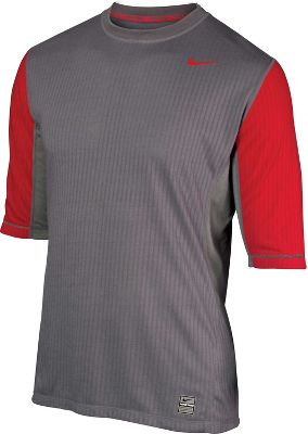 Nike Men's Gry/Red Short Sleeve Therma-Light Shirt
