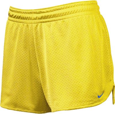 Nike Women's Yellow Hero Mesh Shorts