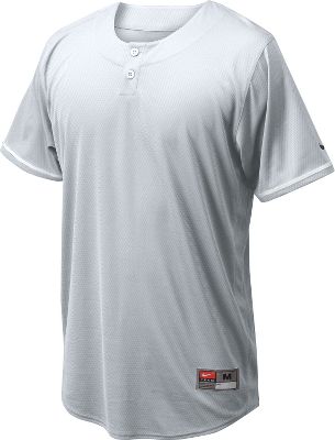 Nike Men's Ace Mesh White Henley Baseball Jersey