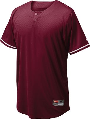 Nike Men's Ace Mesh Cardinal Henley Baseball Jersey