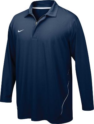Nike Men's Elite Quarter Zip Navy Long Sleeve Polo