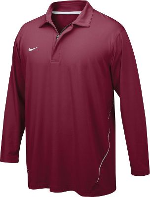 Nike Men's Elite Quarter Zip Cardinal Long Sleeve Polo