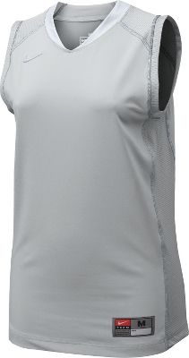 Nike Women's Silver/White Sleeveless Prospect Jersey