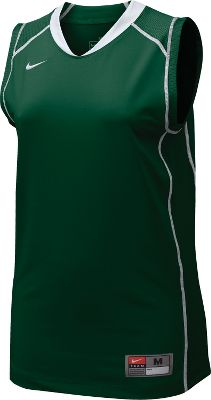 Nike Women's Dk Grn/Wht Sleeveless Prospect Jersey