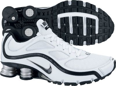 Nike Men's Shox Turbo+9 White/Silver Running Shoe