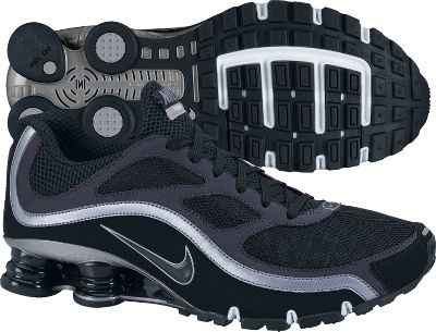 Nike Men's Shox Turbo+9 Black/Grey Running Shoe
