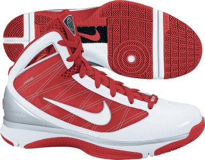 Nike Women's Hyperize TB White/Red Basketball Shoe