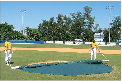Baseball Aer Flo 18 Wind Weighted Mound Cover Installer