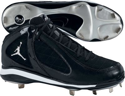 Nike Air Men's Black Jeter Mid Metal Baseball Cleats