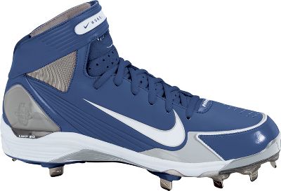 Nike Air Huarache Mid Metal Blue Baseball Cleats