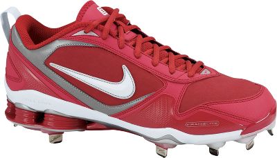Nike Shox Fuse 2 Low Metal Red/Blk Baseball Cleats