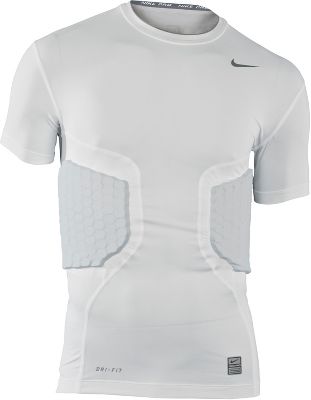 Nike Mens Pro Combat Attack White Short Sleeve Shirt
