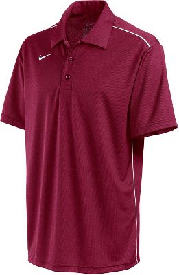 Nike Adult All Day Cardinal/White Dri-FIT Polo