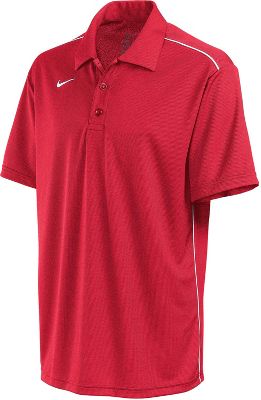 Nike Adult All Day Scarlet/White Dri-FIT Polo