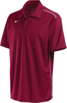 Nike Adult All Day Maroon/White Dri-FIT Polo